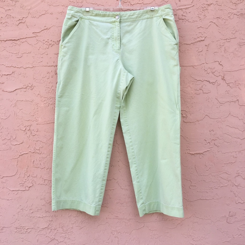 Eileen Fisher Pistachio Green Cargo Style Pants